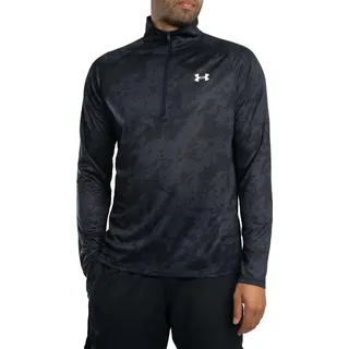 Under Armour Tech 2.0 Langarmoberteil mit 1/2-Reißverschluss, Schwarz L - Schwarz