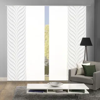 HOME WOHNIDEEN MURRAY Schiebegardine Paneelwagen 60 x 245 cm Grau 4 St.