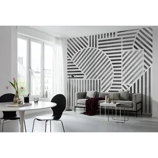 KOMAR Vlies Fototapete - Jeux de Lignes - Größe 300 x 250 cm bedruckt glatt, modern