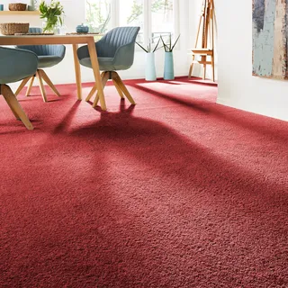 Andiamo »Verona, Velours, Made in Belgium« rechteckig 6 mm, Höhe Uni Farben, Breite 400 cm oder 500 cm, strapazierfähig, pflegeleicht,