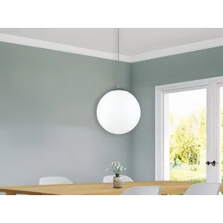 LED Pendelleuchte Glaskugel opalweiß Ø 35cm Küchenlampe hängend über Esstsich