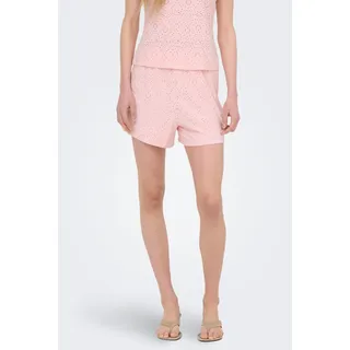 Shorts ONLY "ONLSMILLA LOOSE SHORTS JRS", Damen, Gr. L (40), N-Gr, rosy touch, Obermaterial: 95% Polyester, 5% Elasthan, unifarben, loose fit kurz, Hosen Shorts, Materialmix, loose fit