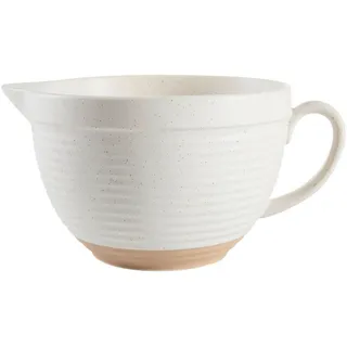 Homeware Profession. Rührschüssel , Braun, Beige , Keramik , rund , 22.3x15x30.5 cm , Lfgb , Griff , Backen & Backzubehör, Rührschüsseln