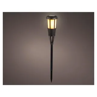 Lumineo Gartenbeleuchtung LED Solar Fackel schwarz 61 cm Außenlampe - Schwarz