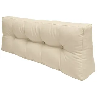 Beautissu Palettenkissen 120 x 40 x 10 cm beige 1 St.
