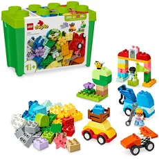 LEGO DUPLO Classic Steinebox Autos und LKWs, Spielset mit Fahrzeugen für Kleinkinder ab 1.5 Jahren, kreatives Lernspielzeug, Auto-Spielzeug und Rennwagen-Set 10439