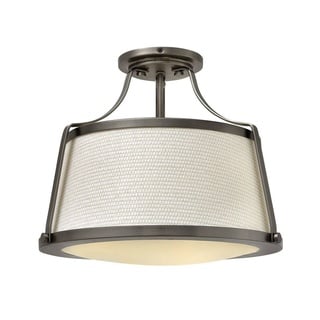 Elstead Lighting Charlotte Deckenleuchte, antikes Nickel - Silber