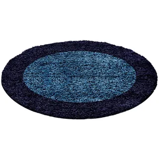 Ayyildiz Hochflorteppich Life 1503 Marineblau Ø 120 cm