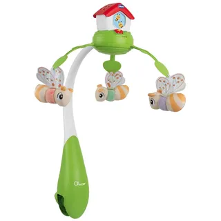 Chicco Baby Wiege Mobile Bienenhaus, Kinderbett Karussell, Kleinkind Glockenspiel mit bunten Bienen, Lichtprojektionen und beruhigende Musik, 3in1 Modus, Kinderbett Stand, Baby Spielzeug, 0+ Monate