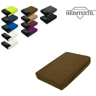 EXKLUSIV HEIMTEXTIL Spannbettlaken Frottee 60-70 x 140 cm Schokobraun