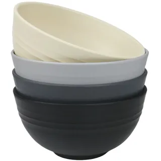 greenandlife 24 OZ Kunststoff Müslischalen/Salatschalen, Ramen Schüssel 4er Set, Leicht und Unzerbrechliche, BPA-frei, Camping Suppenschalen für Erwachesene, Mikrowellen& Spülmaschinenfest