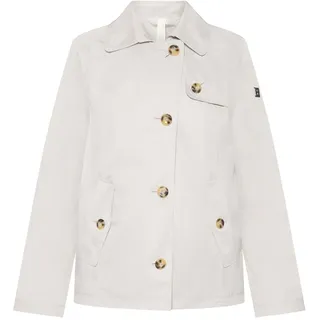 Kurzjacke BETTY BARCLAY "Kurzmantel mit Kragen", Damen, Gr. 38, beige (wind chime), Obermaterial: 60% Polyester PES. 40% Polyamid PA., Jacken Kurzjacke