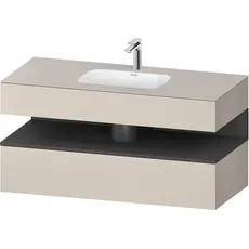 Duravit Qatego Einbauwaschtisch mit Konsolenwaschtischunterbau, 1200x550x600mm, Nische Graphit Matt, QA4787049, Farbe: Taupe Matt