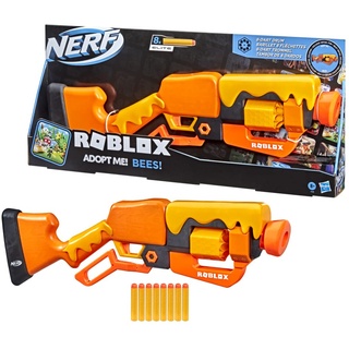 NERF Roblox Adopt Me!:Bees! Lever Action Dart Blaster, Rotierende 8-Dart Trommel, 8 Elite Darts, Code zum Freischalten virtueller Gegenstände im Spiel