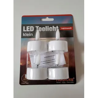 LED Taschenlampe LED Teelichter - 4 Teelichter in Blisterverpackung, weiß