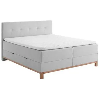 Meise Möbel meise.möbel Boxspringbett Catania 180 x 200 cm Stoff Grau