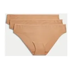 Womens Body by M&S 3er-Pack Brazilian-Slips mit FlexifitTM und ohne sichtbare Abdrücke - Rich Amber, Rich Amber, UK 10 (EU 38)