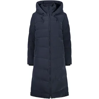 CMP Wintermantel Coat Fix Hood (Glanzeffekt, wattiert, warm) dunkelblau Damen