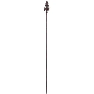 FRANK FLECHTWAREN Gartenstecker Lilie, 2er Set, Metall, Dunkelbraun, Vintage-Stil, 110 cm Höhe