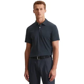 Marc O'Polo Poloshirt MARC O'POLO, Herren, Gr. XXL, blau (schwarz navy), Jersey, Obermaterial: 100% Baumwolle, Shirts, mit lebendiger, bewegter Oberfläche