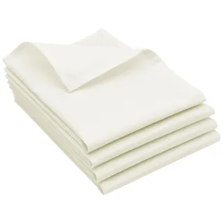 ZOLLNER 4er Set Geschirrtücher, Küchentücher, 50x70 cm, Halbleinen, Natur
