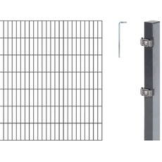 Bild von Doppelstabmattenzaun anthrazit 140 cm Länge 26 m