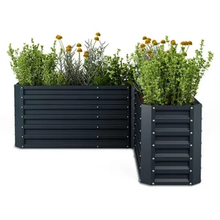 Blumfeldt Hochbeet 160 x 160 x 80 cm Schwarz