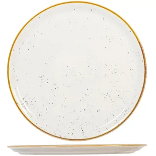HOME Saturnia Stains Pizzateller, dekoriert, Porzellan, Beige, 31 cm
