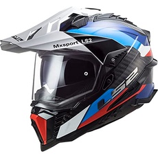 LS2, Motocross Helm Explorer Carbon Frontier Black Blue, M