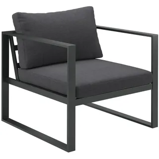 Ambia Garden Loungesessel , Anthrazit , Metall, Textil , Füllung: Schaumstoff , eckig , 73x63x76 cm , inklusive Armlehnen , Gartenmöbel, Loungemöbel, Loungesessel