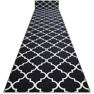 RugsX Läufer Antirutsch Trellis 80 cm schwarz 80x400 cm