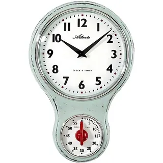 Atlanta Küchen-Wanduhr 19,5 cm 6124/6 hellgrün