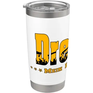 Dresden Mein Leben Lang – Fußball Fan Stadion Atmosphäre Doppelwandiger Edelstahl-Thermobecher