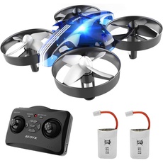 Mini Drohne für Kinder und Anfänger, RC Drone, Quadrocopter Mini Helikopter mit Höhehalten, Kopflos Modus, 3D Flips, EIN-Tasten-Rückkehr, Bestes Geschenk, 2 Batteries