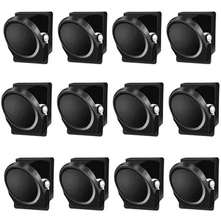 Molinter Magnet Klammer kühlschrank Magnetclips Metall Clips Kühlschrankmagnete für Whiteboard Wandnotiz Magnetische Binder Ordner Küche 12 Stücke/set (Schwarz)