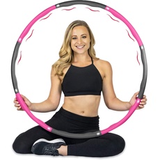 Hula Hoop Reifen Erwachsene - Gymnastikreifen zum Abnehmen, Massage, Fitness, Sport,Bauchformung. Hullahub Reifen zum abnehmen. 6-8 Segmente Abnehmbarer Hoola Hoop, Einstellbar Breit 75–100 cm 1.2Kg