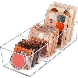 JessLab Schubladen Organizer, 3-Fach Acryl Make-up Organizer Kosmetik Aufbewahrung Schmuck Display für Schreibtisch Kleiderschrank Badezimmer Waschtisch Arbeitsplatte Transparent