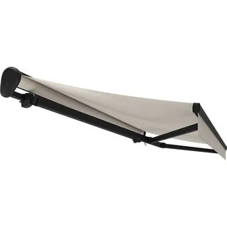 Halbkassetten-Markise Reno Anthrazit 5 x 3 m Beige