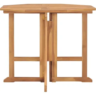 vidaXL Klappbarer Garten-Esstisch 90x90x75 cm Massivholz Teak - Braun