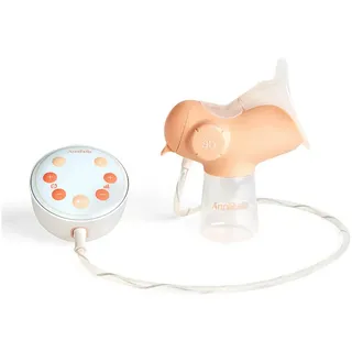 Annabella Elektrische Einzel-Milchpumpe mit Zungensimulation – tragbar & wiederaufladbar – 9 Saugstufen, Nachtlicht BPA-frei 1 St