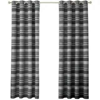 Homescapes Morocco Ösen 137 x 137 cm Grau 2er-Set
