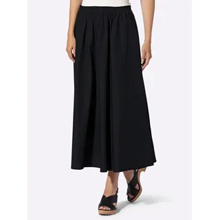 Schlupfrock HEINE, Damen, Gr. 36, schwarz, 100% Baumwolle, unifarben, lang, Röcke Schlupfrock