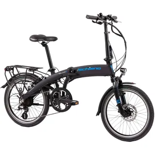 F.lli Schiano Unisex-Adult Galaxy E-Bike, Schwarz-Blau, 20 Zoll