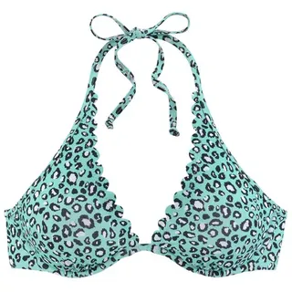 LASCANA Bügel-Bikini-Top Damen mint-bedruckt Gr.36 Cup D