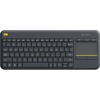K400 Plus Wireless Touch Keyboard UK schwarz