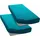 Spannbettlaken Jersey 90 x 200 cm türkis 2 St.