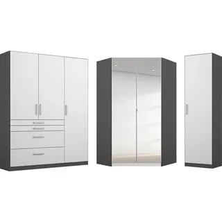 Rauch Schrank-Set »Kleiderschrank Schrank Garderobe Garderobenschrank Eckschrank HOMBURG« Set, weiß