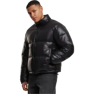 Urban Classics Herren Winterjacke Shiny Puffer Jacket, glänzende Steppjacke mit hohem Kragen, Regular Fit, warme Winterjacke, Größen S - 5XL