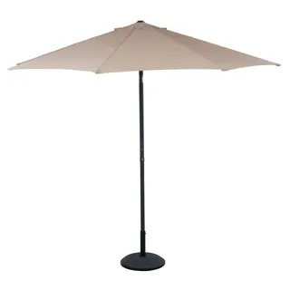 Lifetime Garden Sonnenschirm - Sonnenschutz Groß für Balkon und Terrasse - ⌀300 x 300 cm - Reckteckig Strandschirm - Parasol ohne Ständer - Taupe