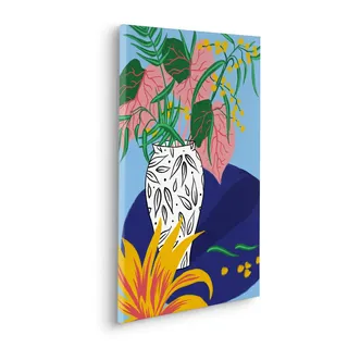 KOMAR Leinwandbild »Funky Vase - Größe 40 x 60 cm« Natur 1 Stk. tlg. Keilrahmenbild mi Echtholzrahmen, bunt